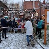Uroczyste otwarcie podwórka przy „Stacji Malbork na +” na ul. Sienkiewicza