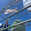 Montaż kapsuły czasu na Ratuszu Staromiejskim